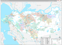 Contra Costa County, CA Digital Map Premium Style